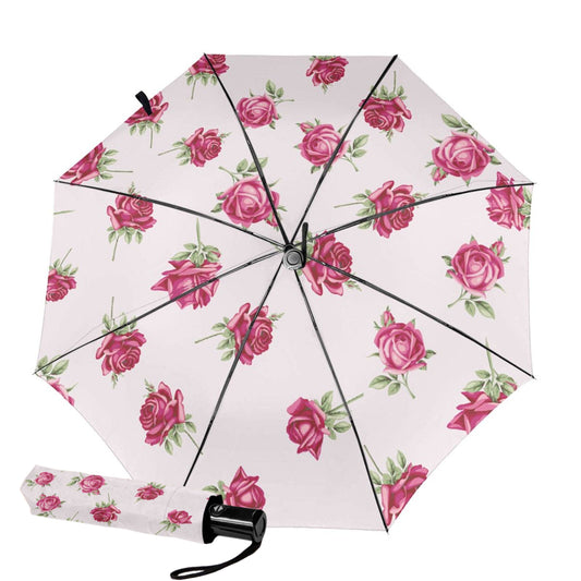 Small Travel Umbrella With Classic Rose Inside