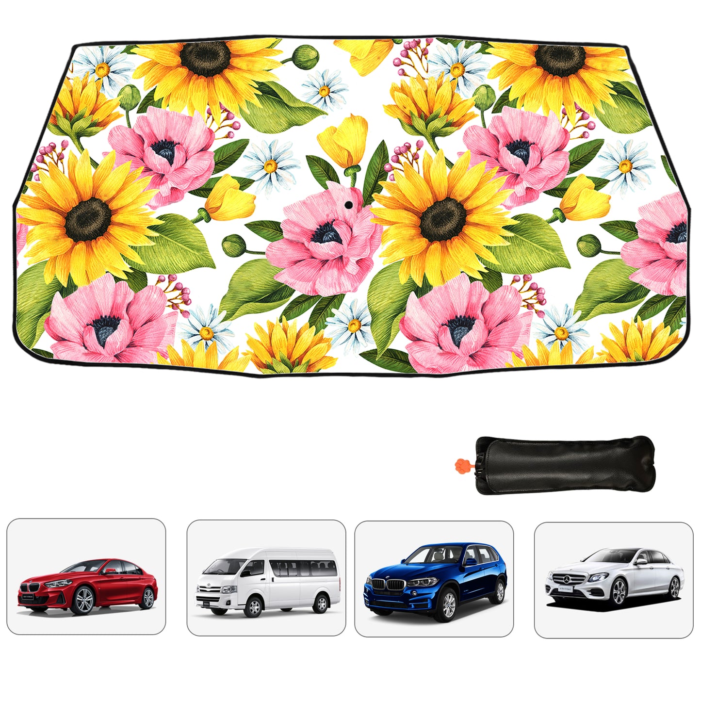 Beautiful Sunflower Car Windshield Sun Shade