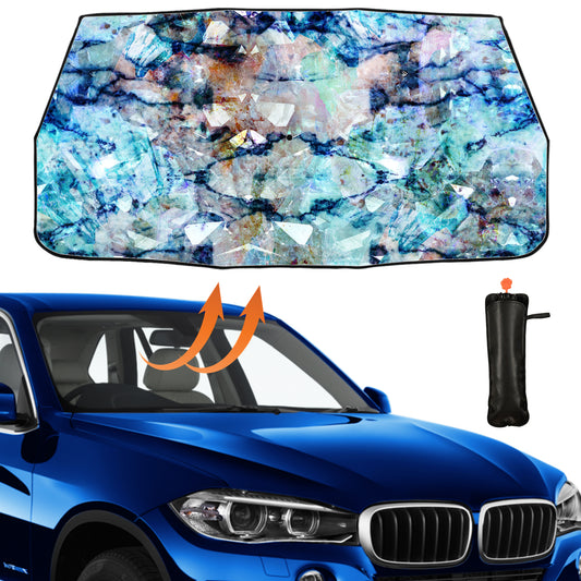 Colorful Rocks Car Windshield Sun Shade