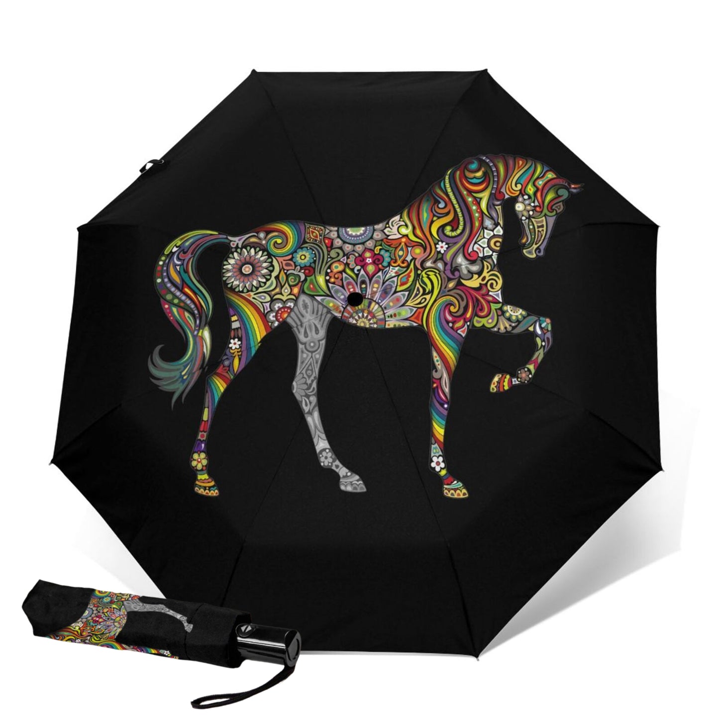 Colorful Unicorn Automatic Open And Close Umbrella