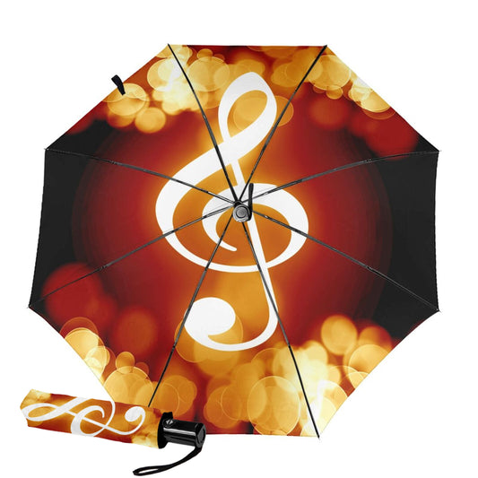 Colour Changing Music Note Print Inside Travel Umbrella