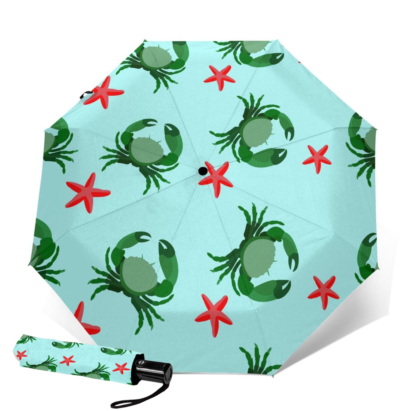 Crab Design Automatic Mini Printed Umbrella