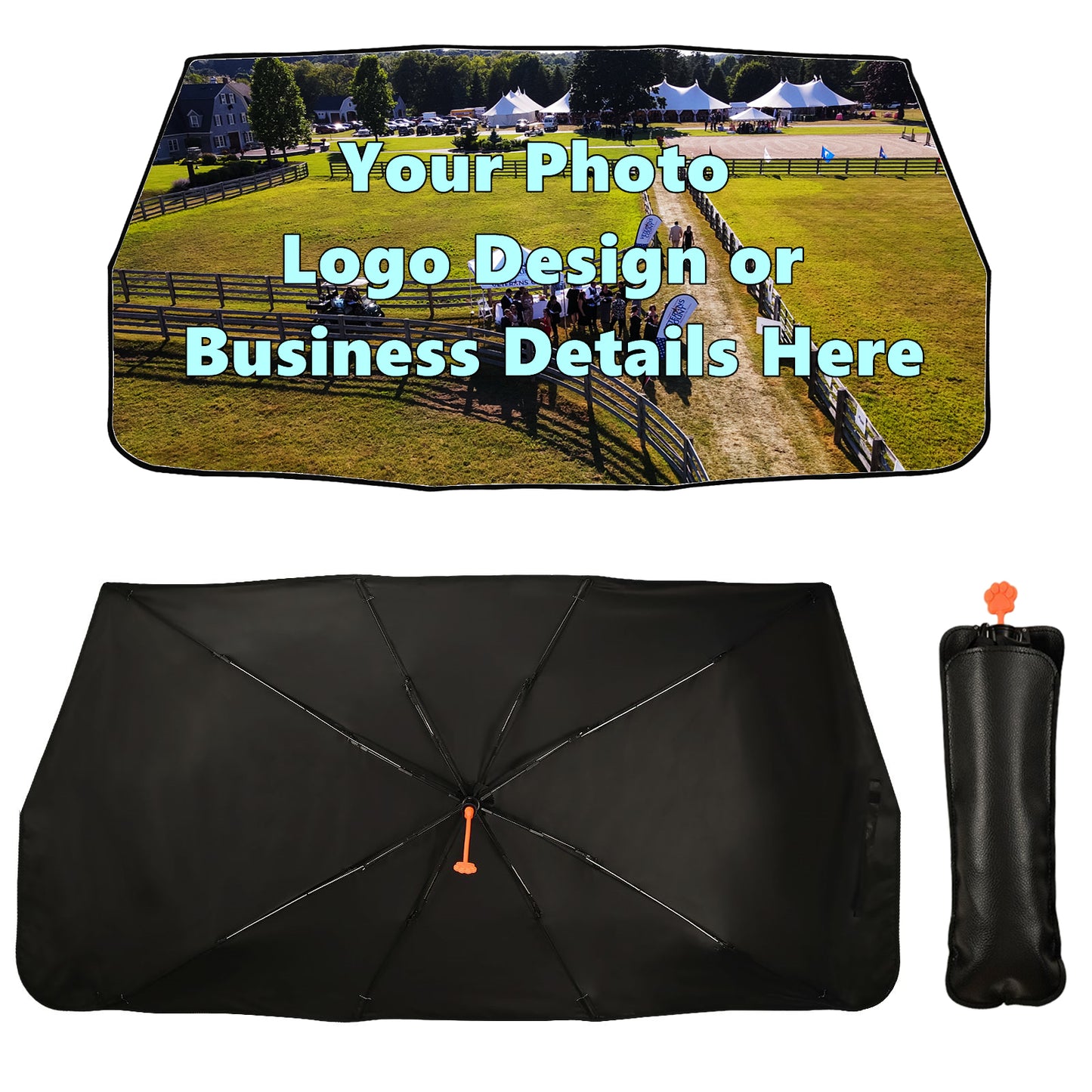 Custom Car Windshield Sun Shade Umbrellas