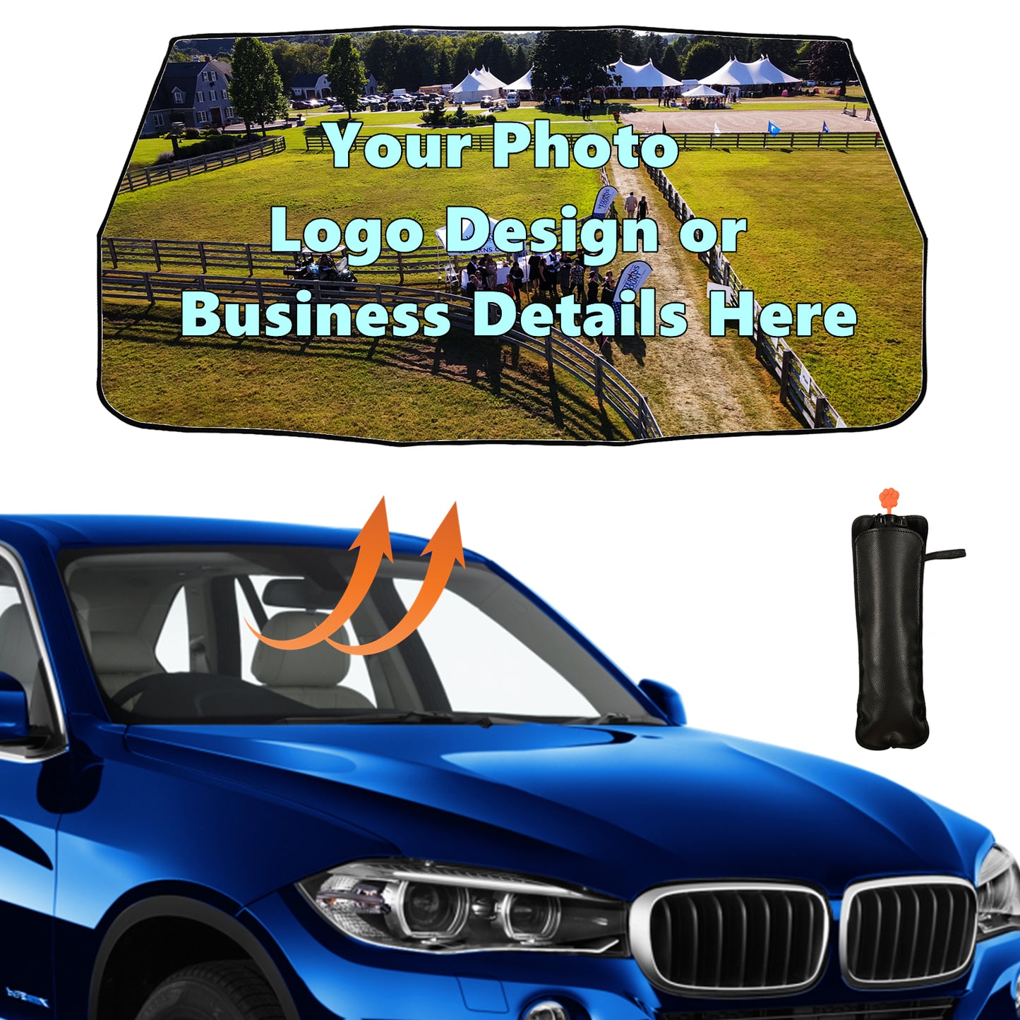 Custom Car Windshield Sun Shade Umbrellas