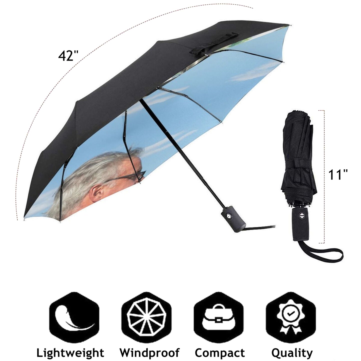 Custom Foldable Umbrellas With Photo Design Inside