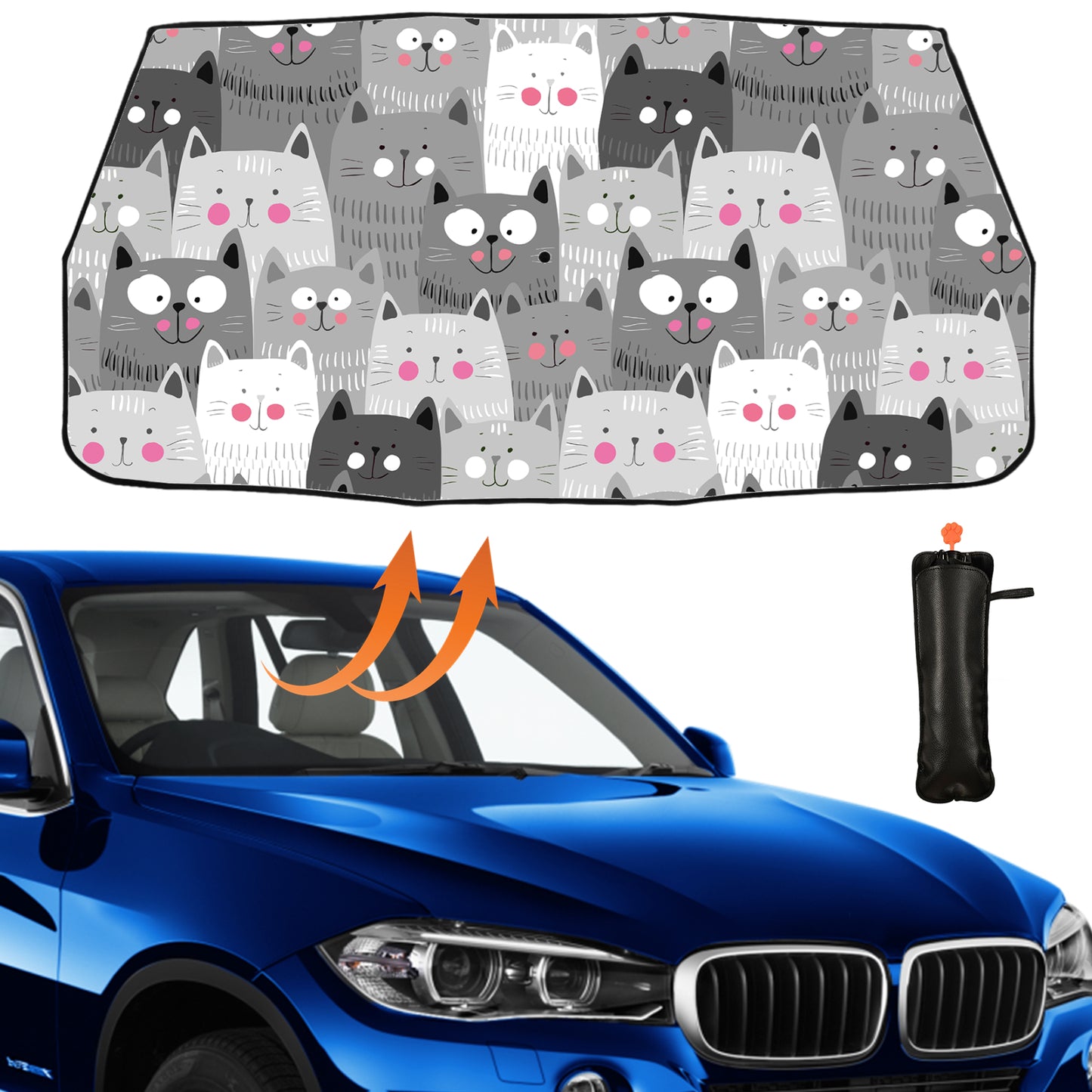 Cute Cats Car Windshield Sun Shade