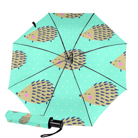 UV Protection Small Automatic Umbrella With Hedgehog Design Inside