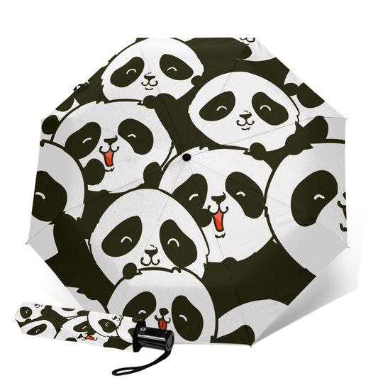 Cute Panda Compact Travel Umbrella