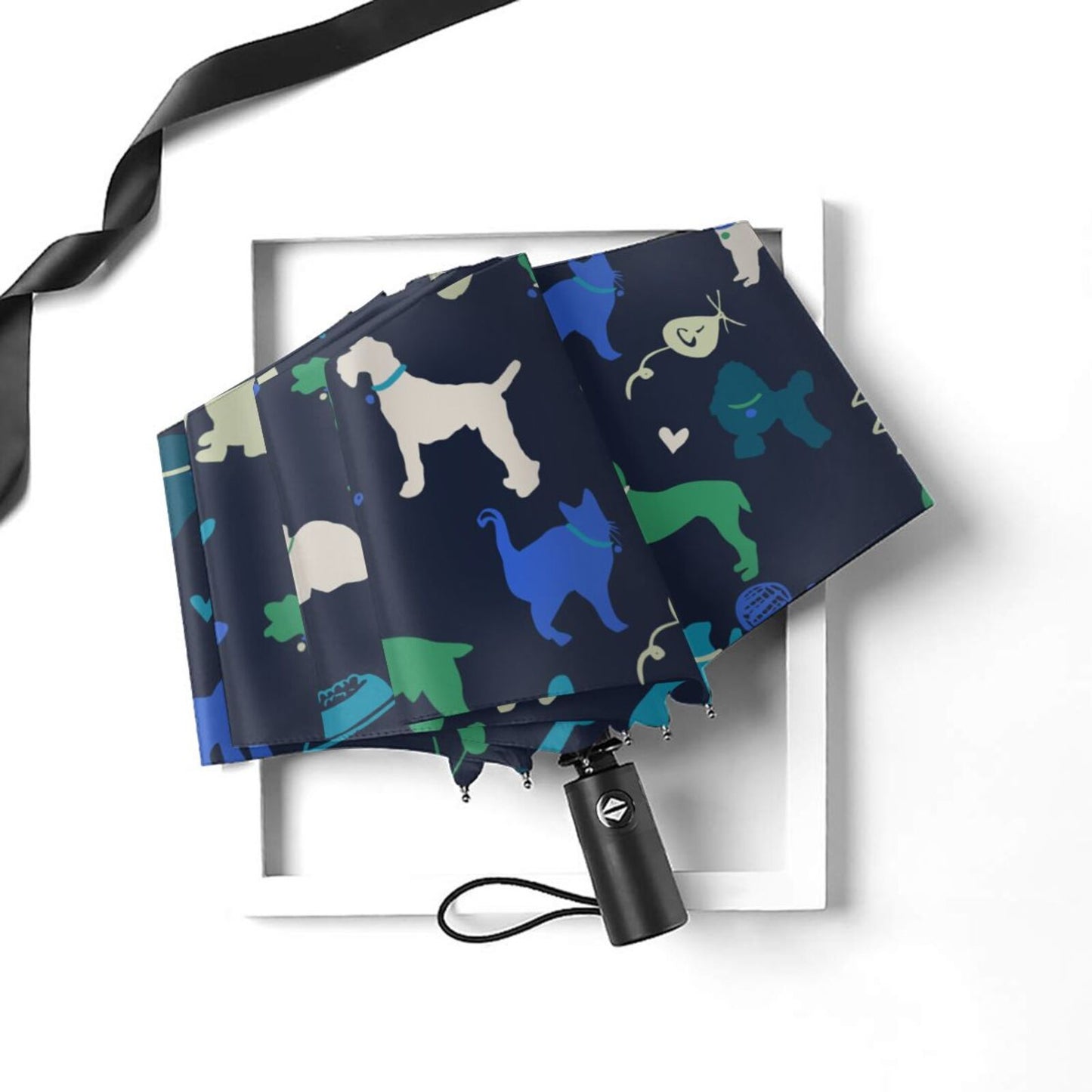 Classic Pets Design Printed Folded Umbrella