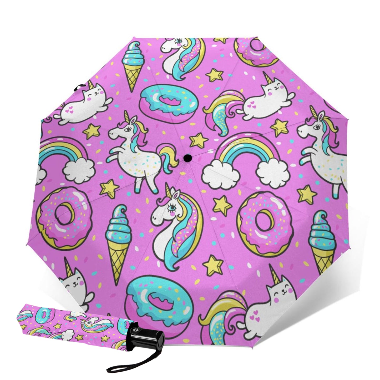 Cute Unicorn Design Compact Umbrella