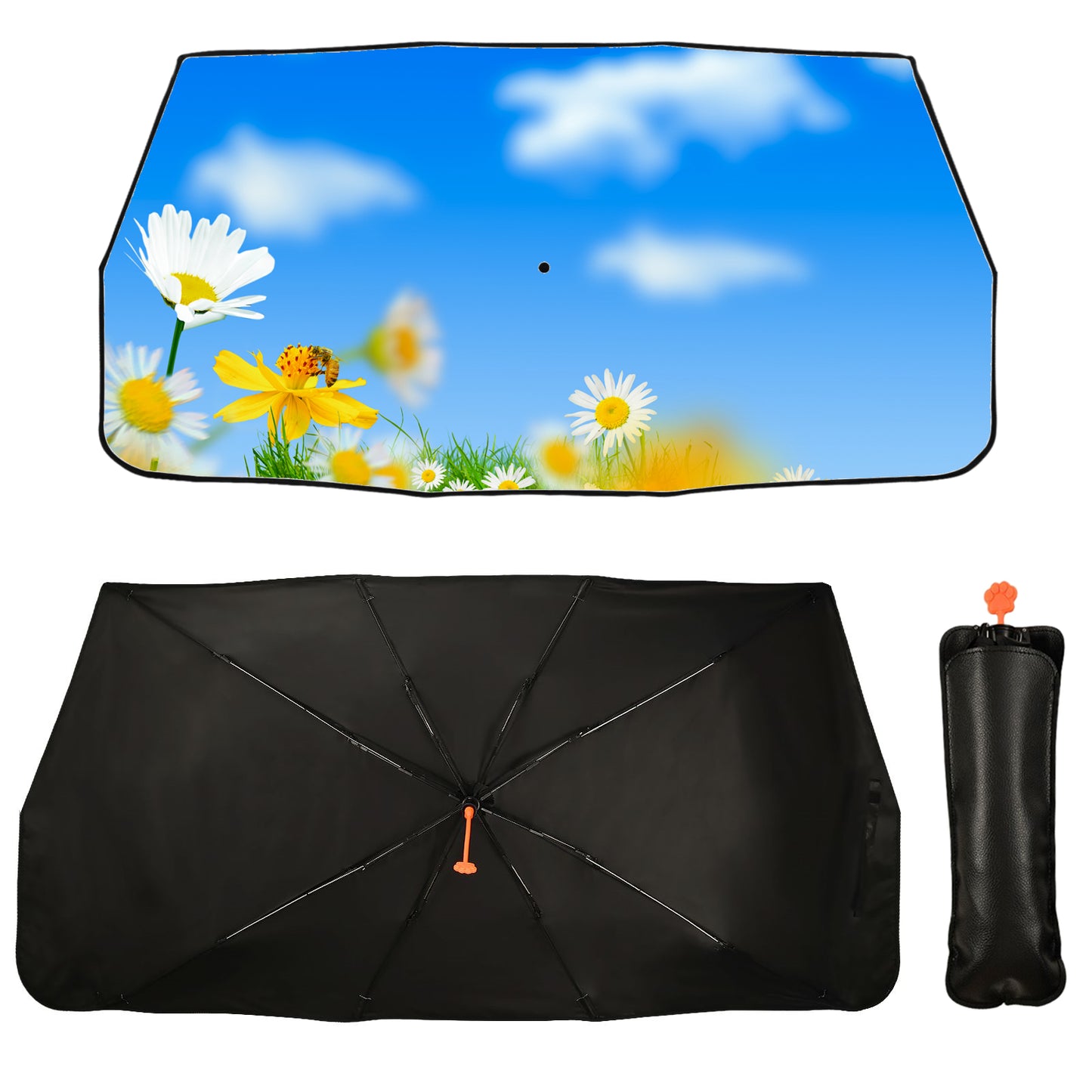 Daisy Car Windshield Sun Shade Umbrella