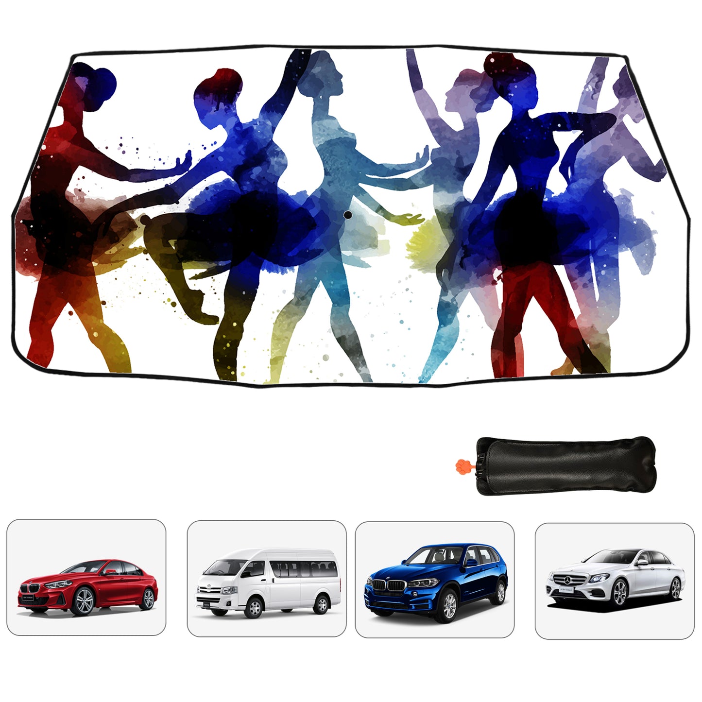 Ballet Dancer Car Windshield Sun Shade Umbrella