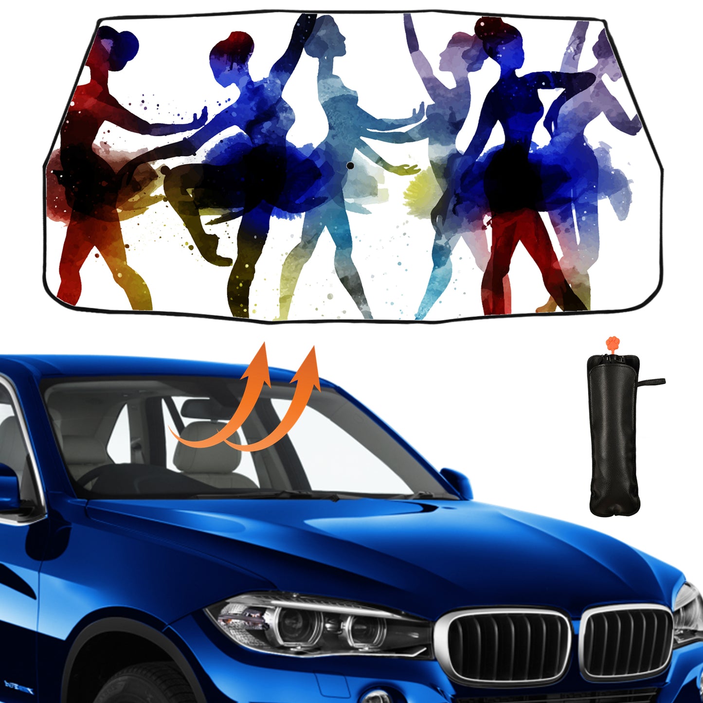 Ballet Dancer Car Windshield Sun Shade Umbrella