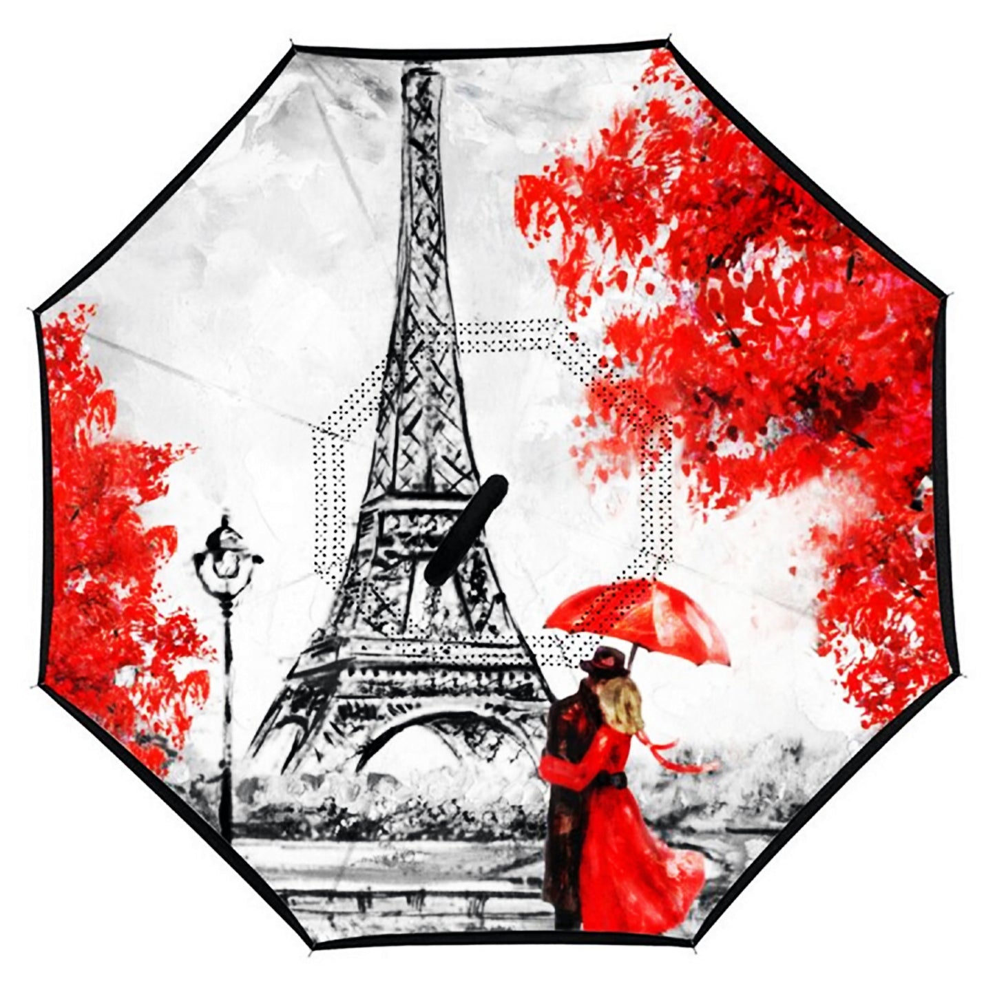 Eiffel Tower Printed Inverted Umbrella