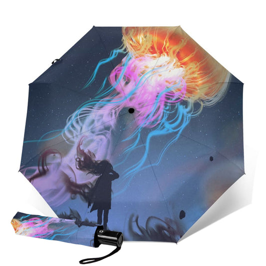 Fantasy Starry Sky Girl Mini Umbrella