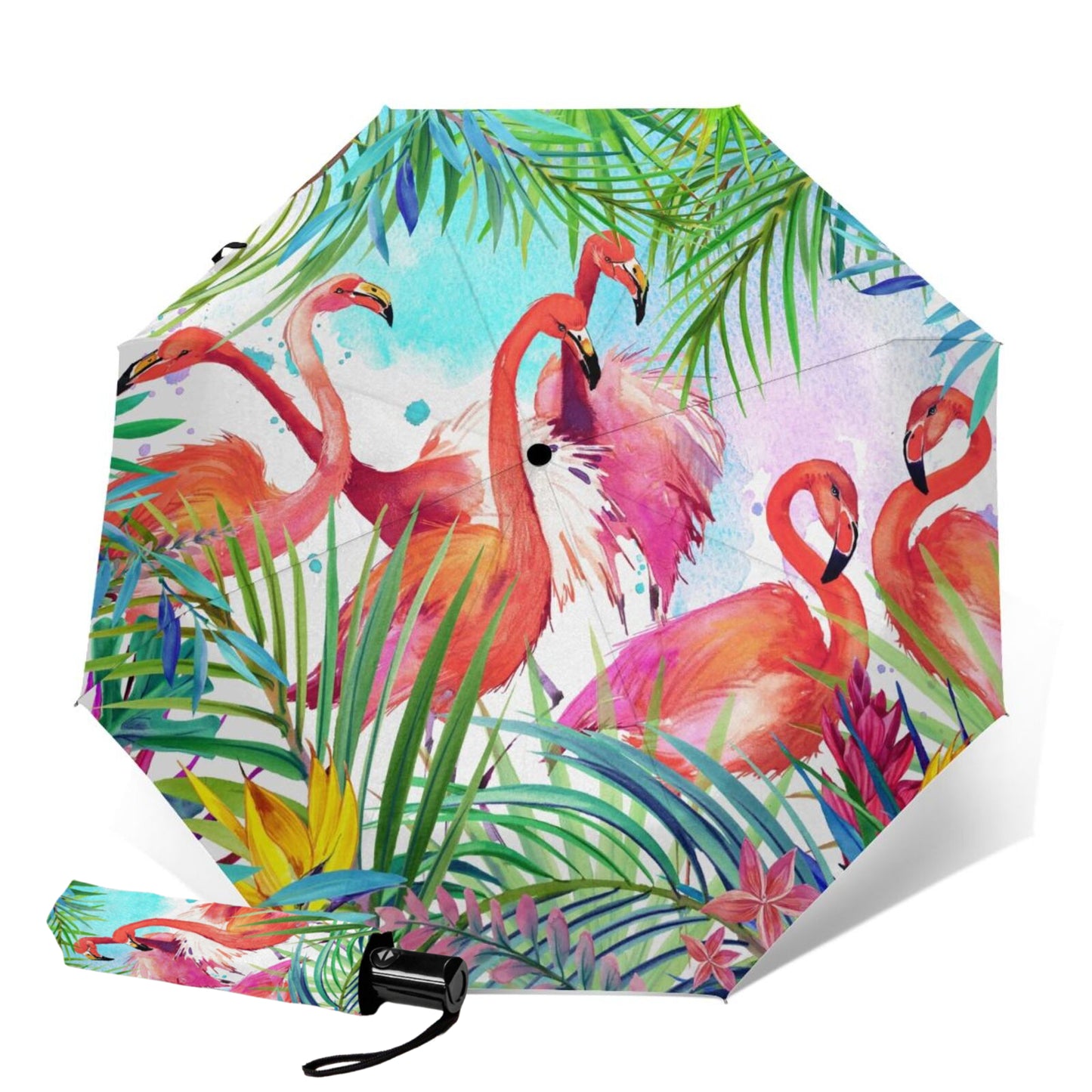 Pink Flamingo Foldable Umbrella