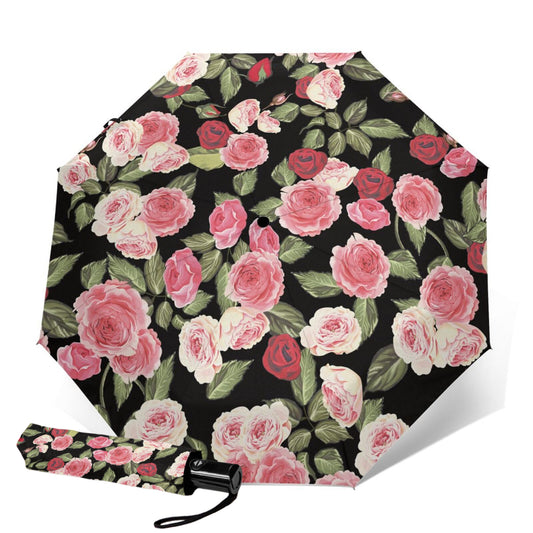 Floral Print Folding Travel Umbrella