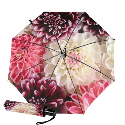 Flower Design Print Inside Foldable Umbrella