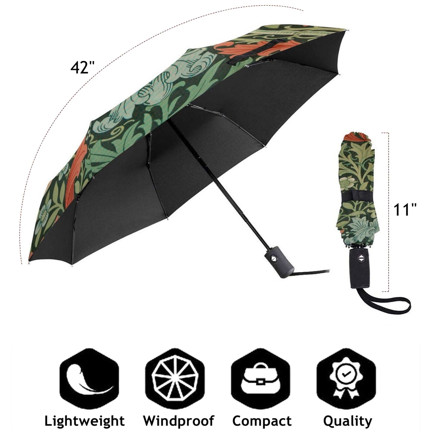 Abstract Flowers Design Mini Folding Umbrella