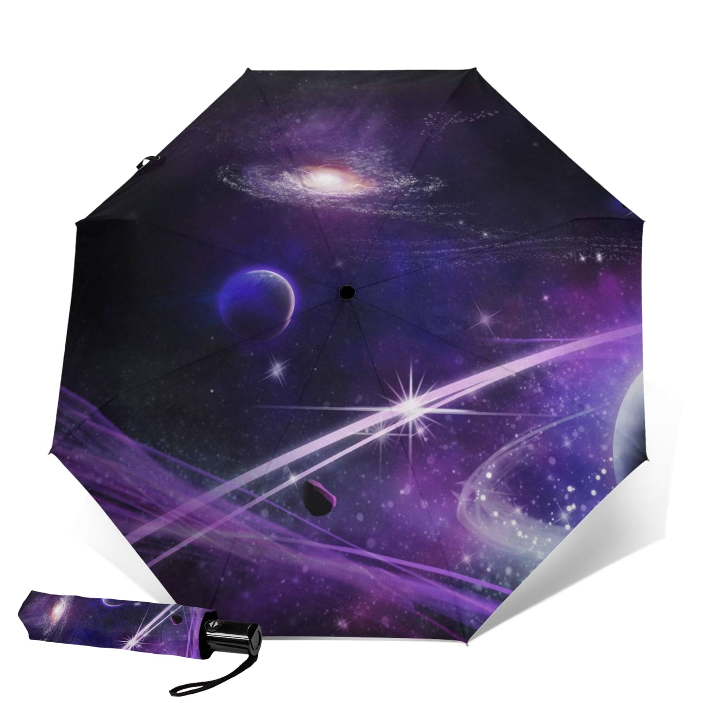 Starry Night Print Folding UV Umbrella