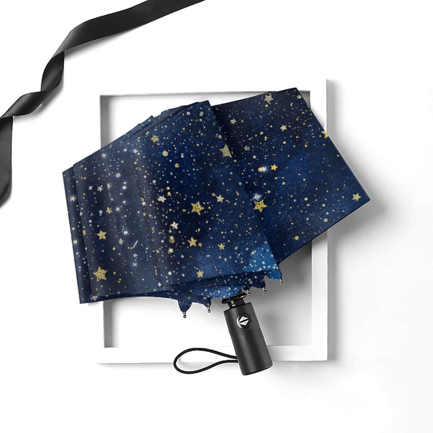 Starry Night Print Small Folding Umbrella