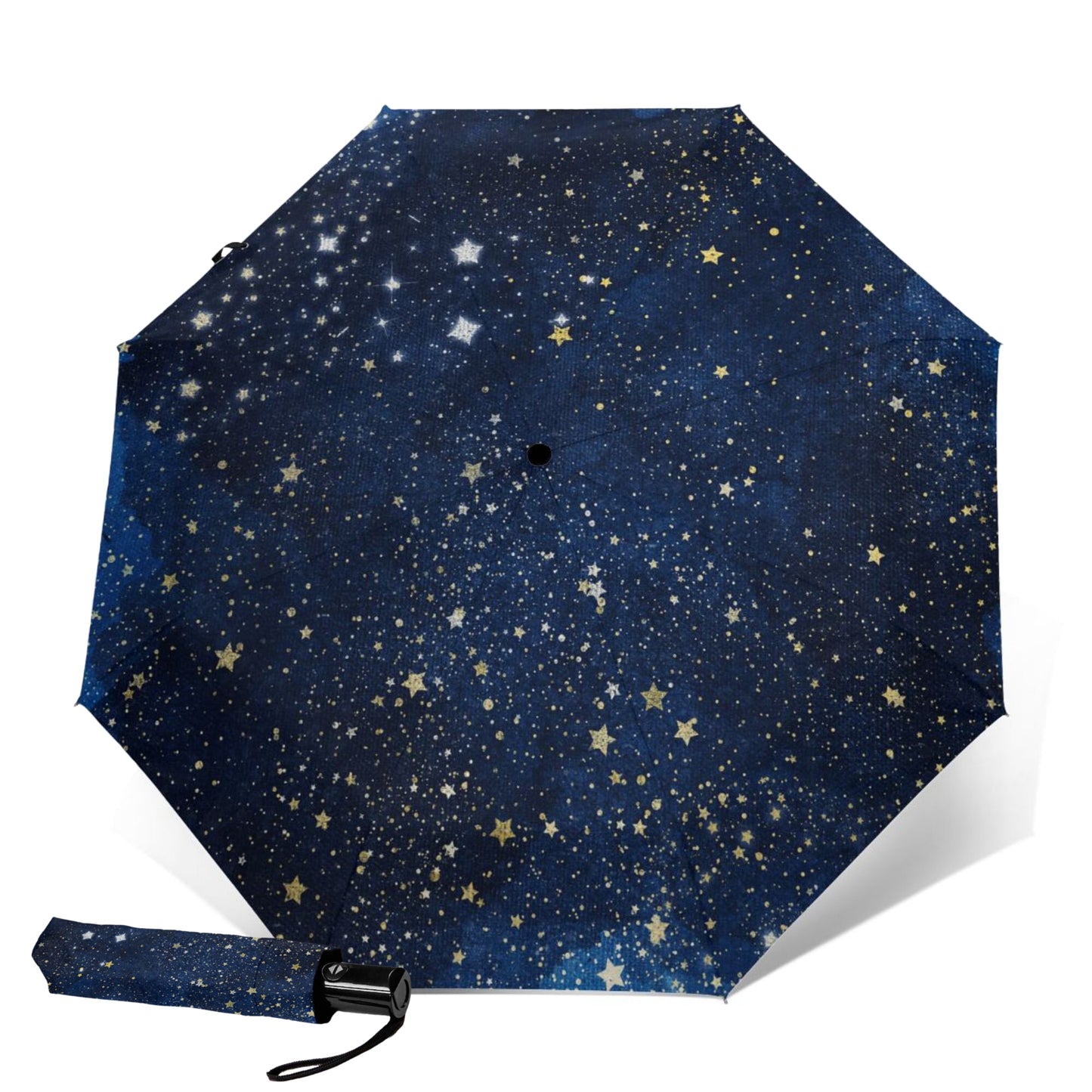 Starry Night Print Small Folding Umbrella