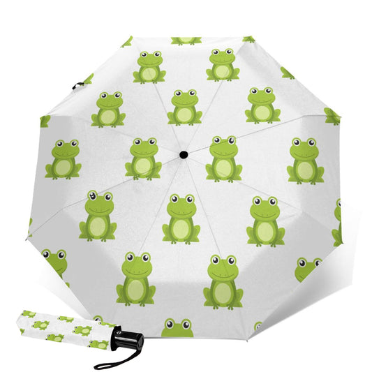 Cute Frog Print Folding Umbrella