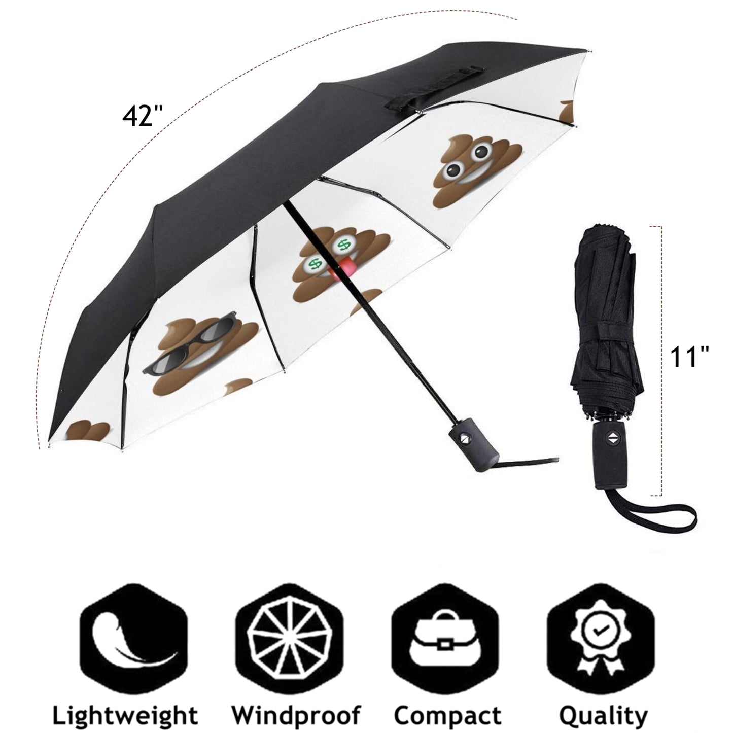 Amusing Design Inside Small Automatic Umbrella