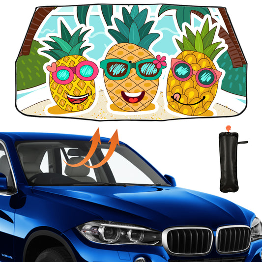 Pineapple Foldable Car Windshield Sun Shade