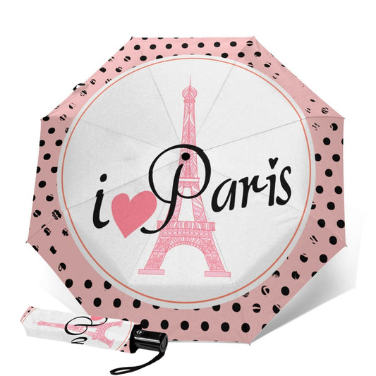 I Love Paris Compact Umbrella