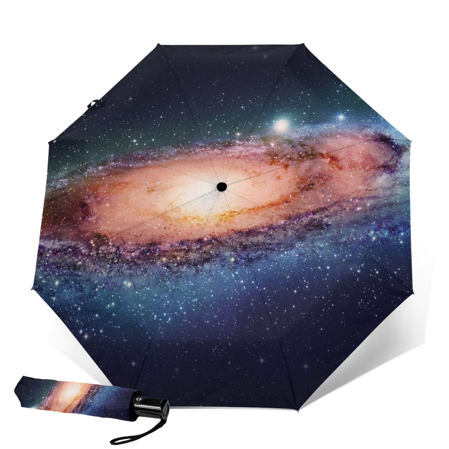 Starry Night Design Small Automatic Umbrella