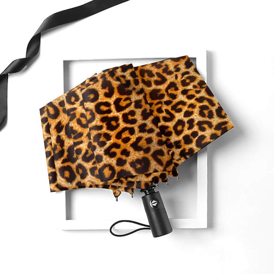 Classic Leopard Compact Travel Umbrella