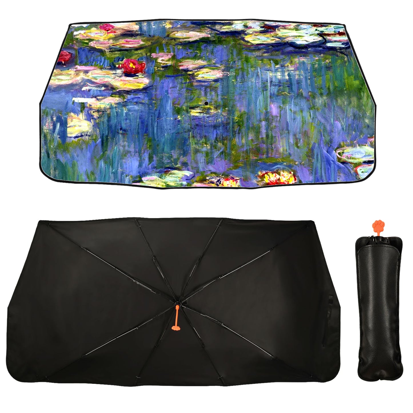 Monet Water Lilies Auto Sunshade Umbrella