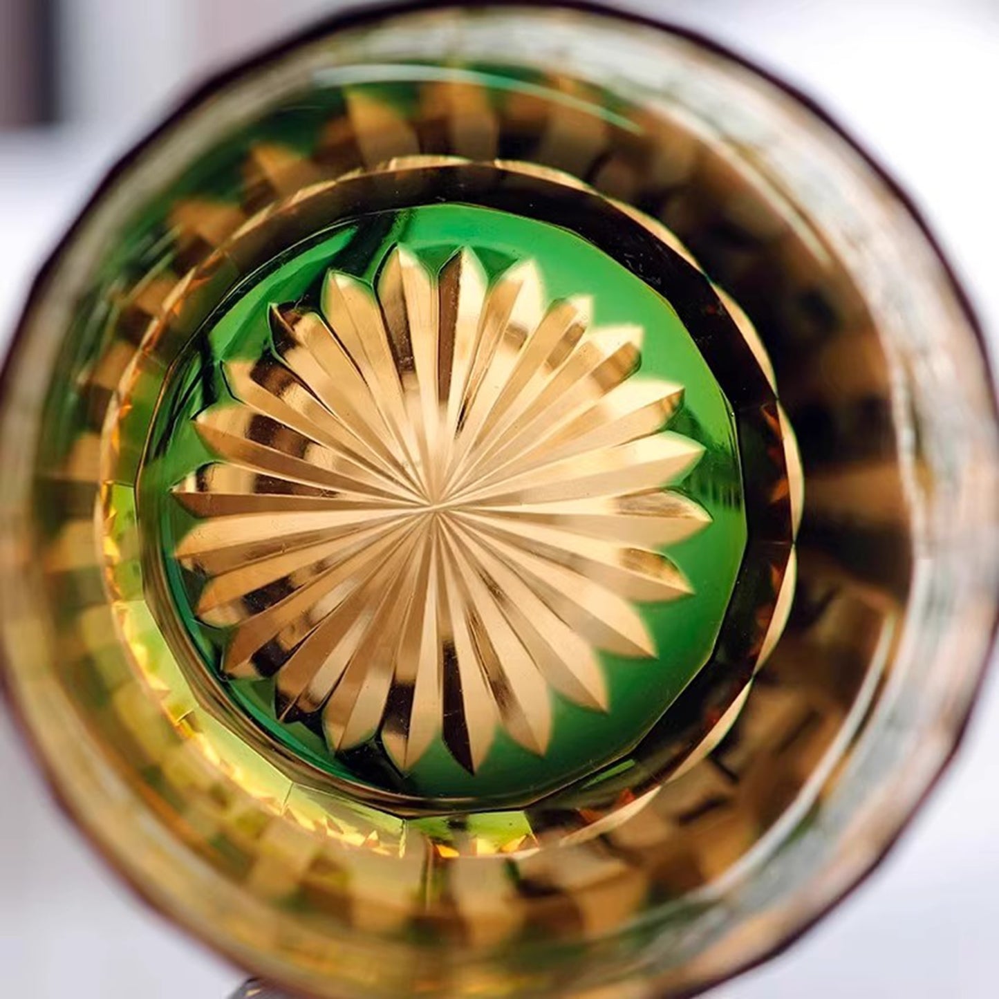 Mount Fuji Edo Kiriko Whiskey Glass