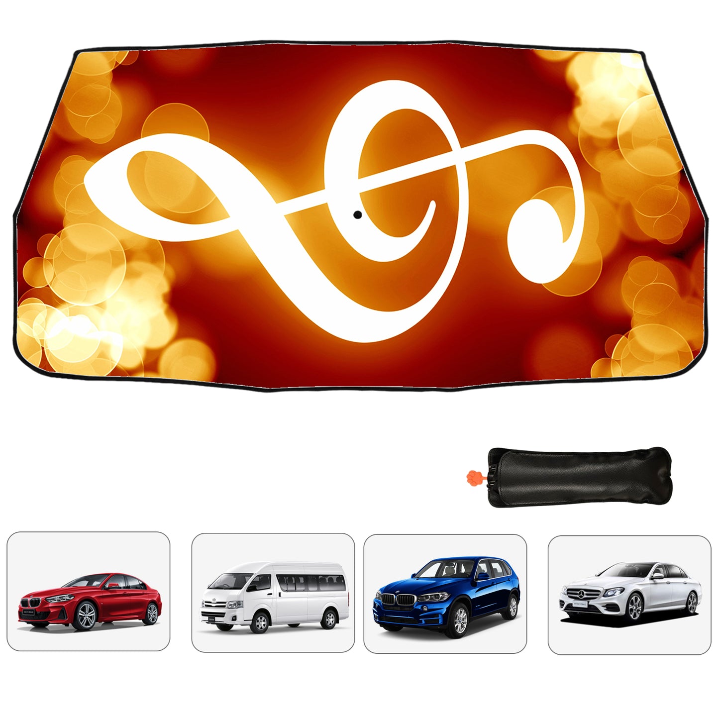 Music Note Car Windscreen Sun Shade Umbrella