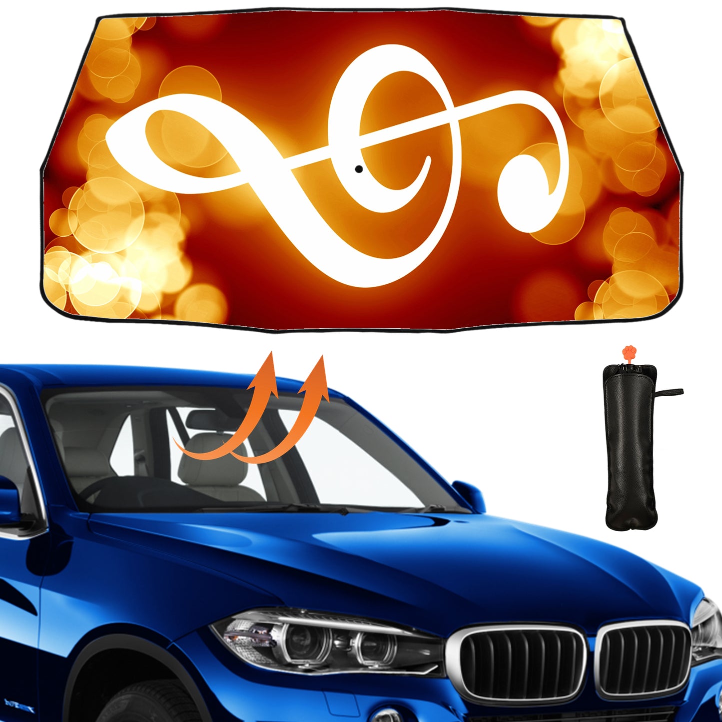 Music Note Car Windscreen Sun Shade Umbrella