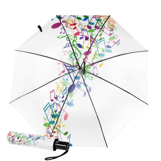 Small Foldable Umbrella With Music Note Design Inside