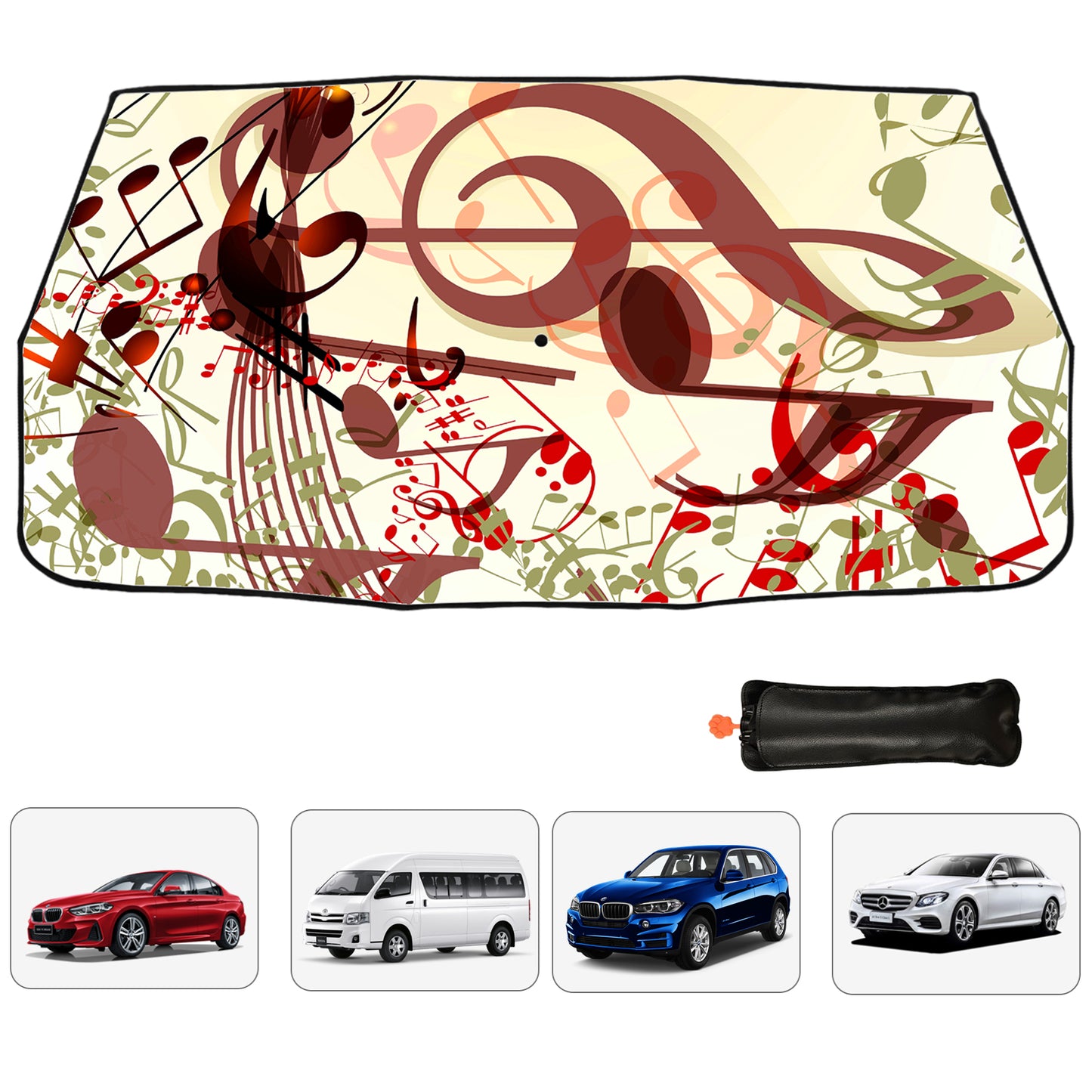 Music Design Car Windshield Umbrella