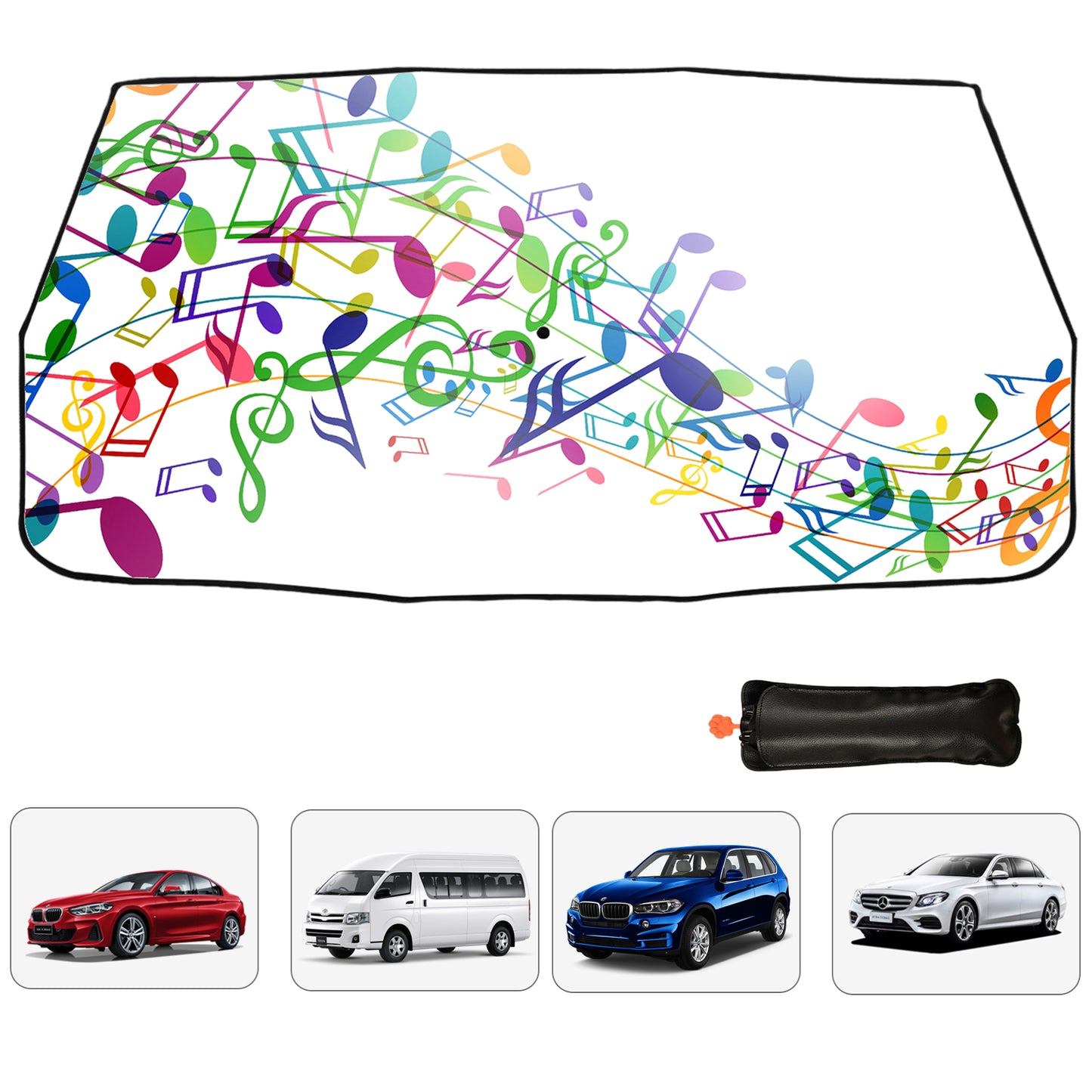 Musical Note Car Sunshade Umbrella