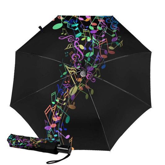 Small Foldable Umbrella With Musical Note Design Inside