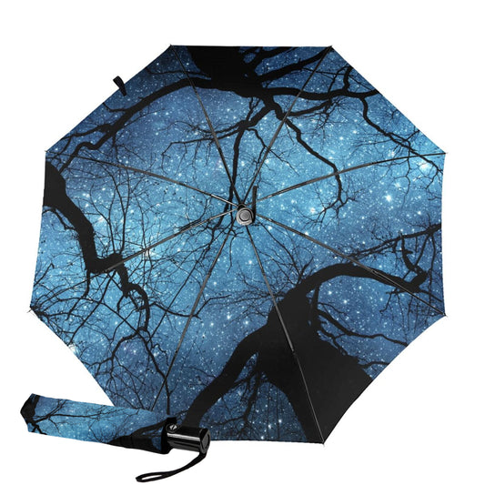 Small Folding Umbrella With Night Sky Inside