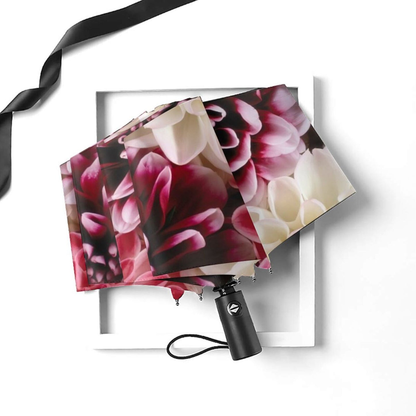 Beautiful Flowers Printed Compact Umbrella