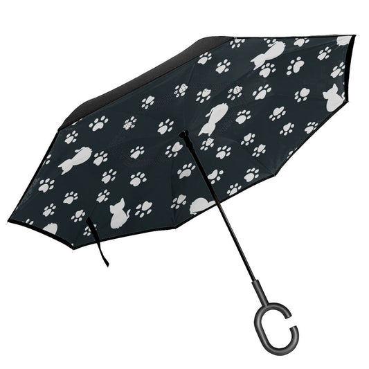 Paw Print Inverted Umbrella