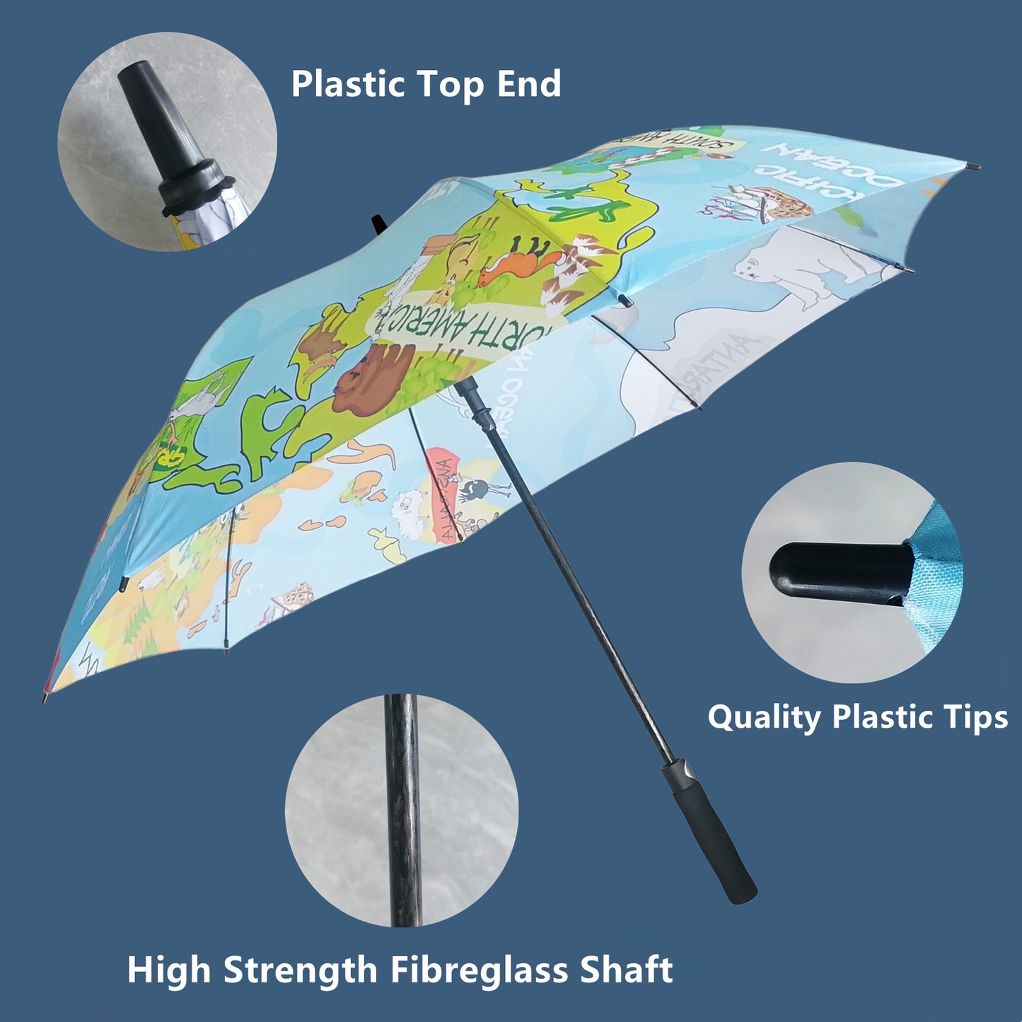 Custom Full Color Printing Golf Umbrellas