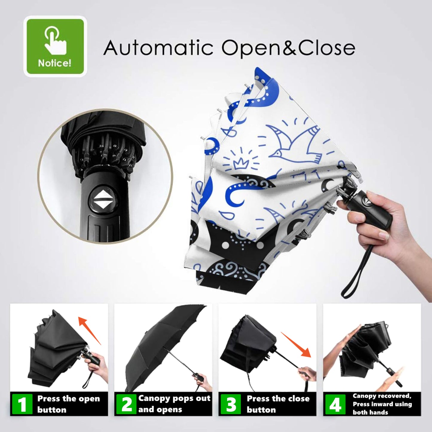 Octopus Design Foldable Umbrella