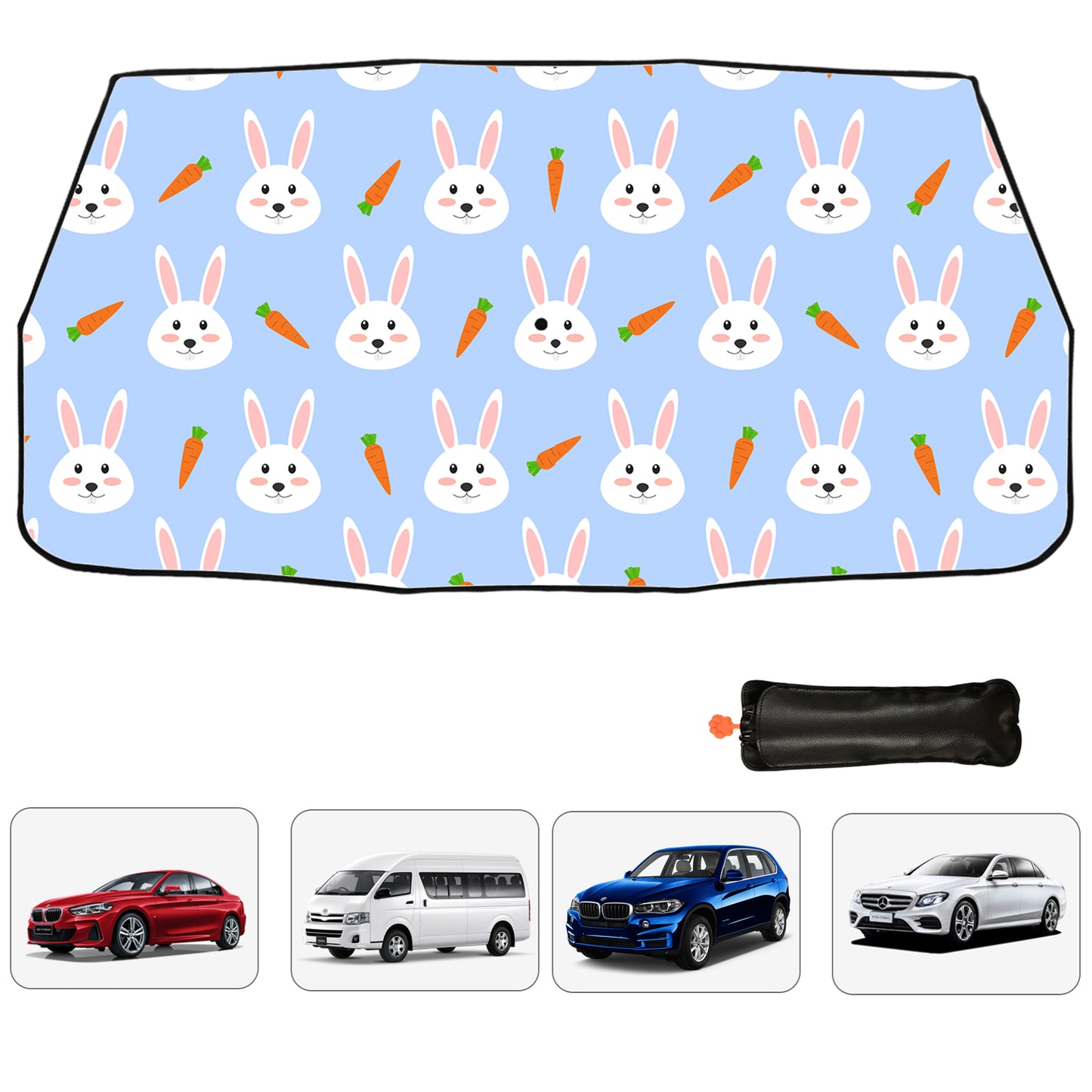 Cute Rabbit Umbrella Style Windshield Sunscreen