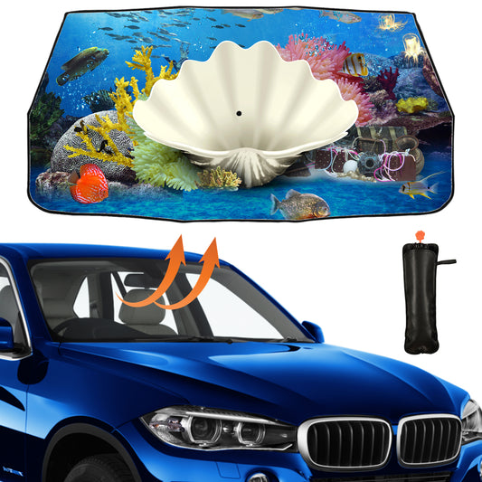 Sea Shell Car Windscreen Sun Shade Umbrella