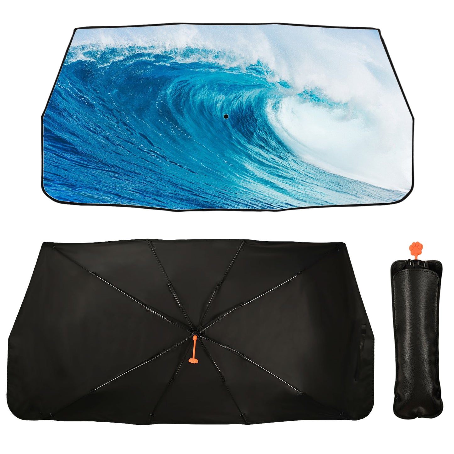 Sea Waves Umbrella Sun Shade For Car Windshield