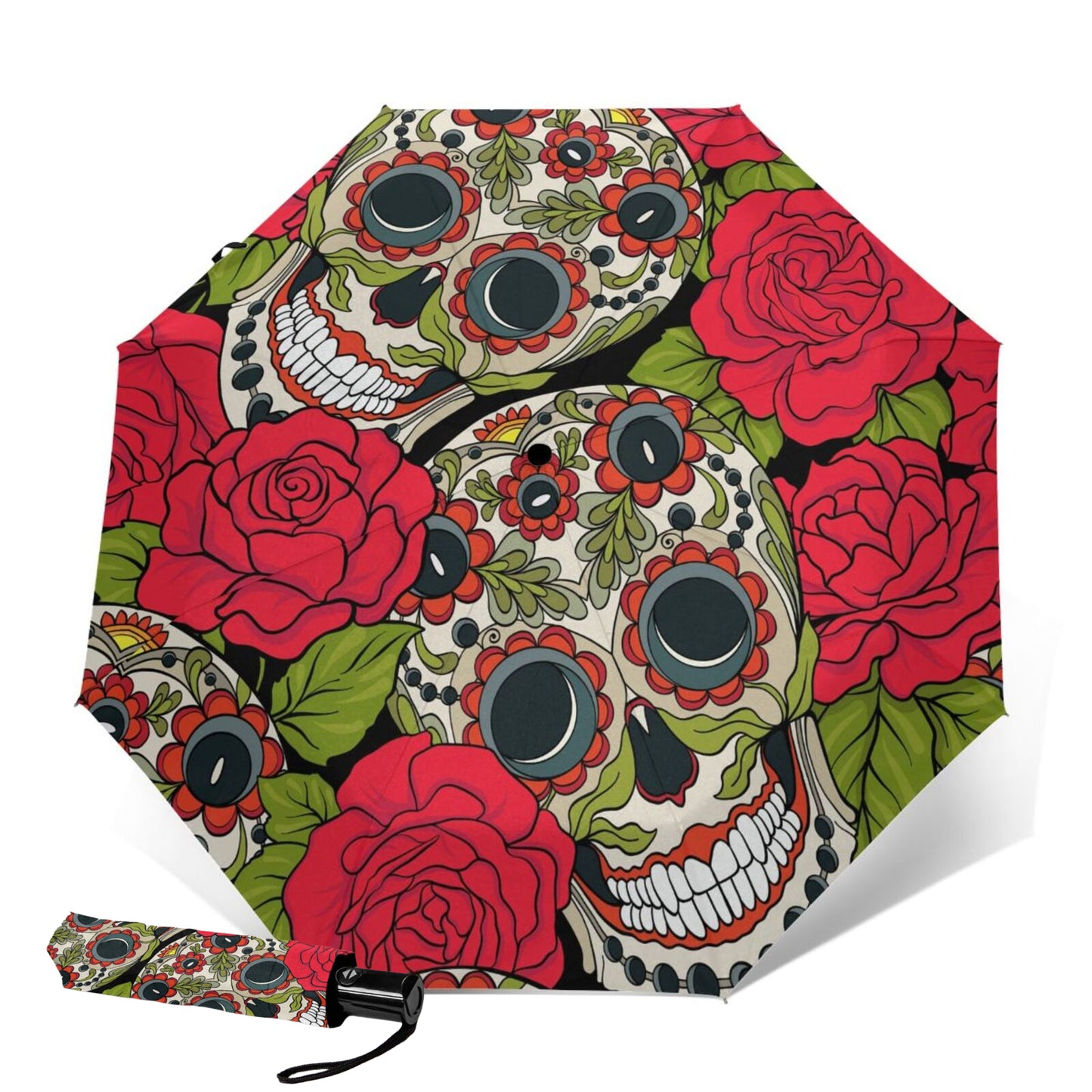 Skull Print Foldable Umbrella