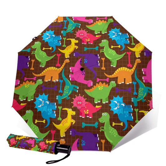 Small Dinosaur Printed Compact Mini Umbrella